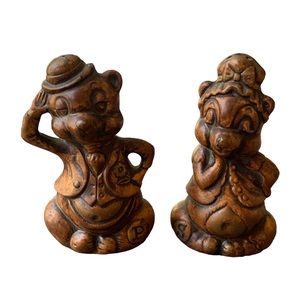 Vintage Treasure Craft Bear Chipmunk Salt and Pepper Shakers